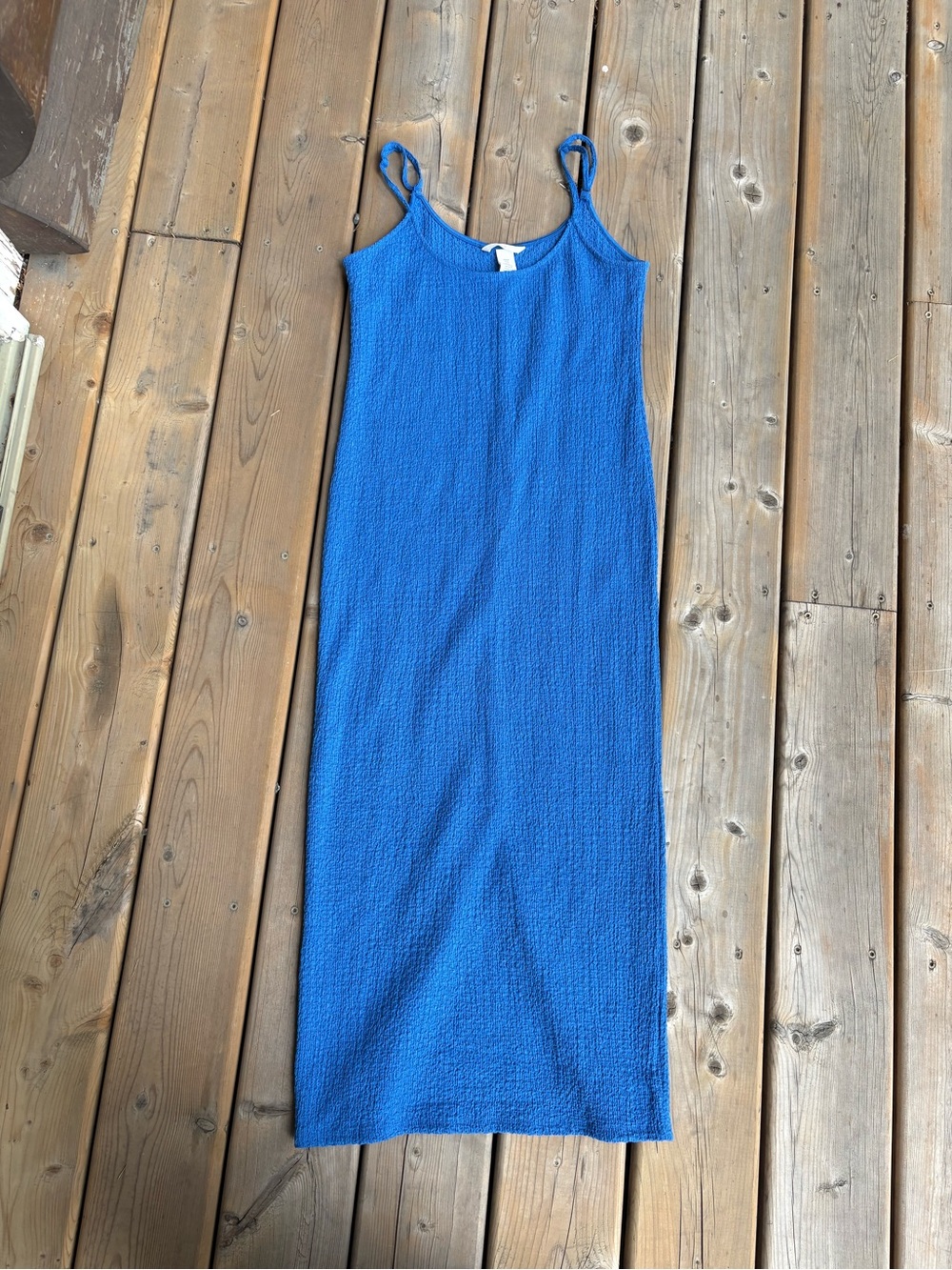 Never Worn- Sleeveless Ribbed Stretchy Maxi Dress Classic Slip Style